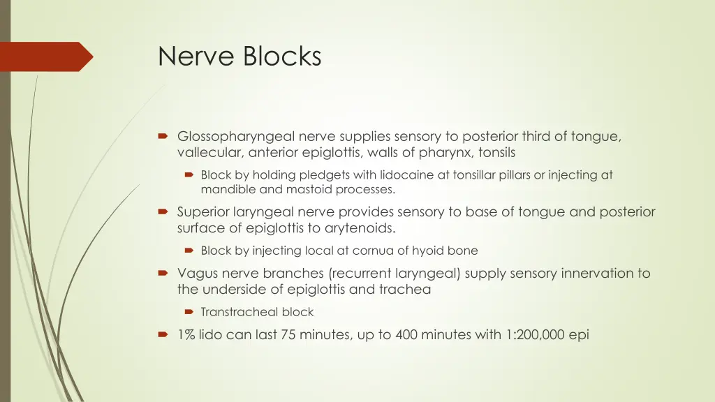 nerve blocks