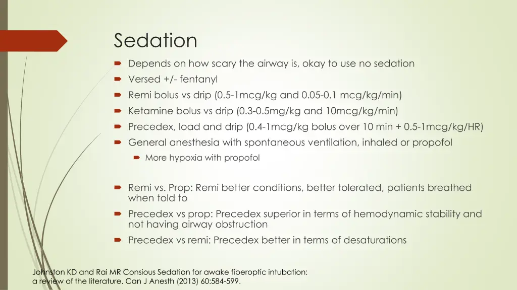 sedation