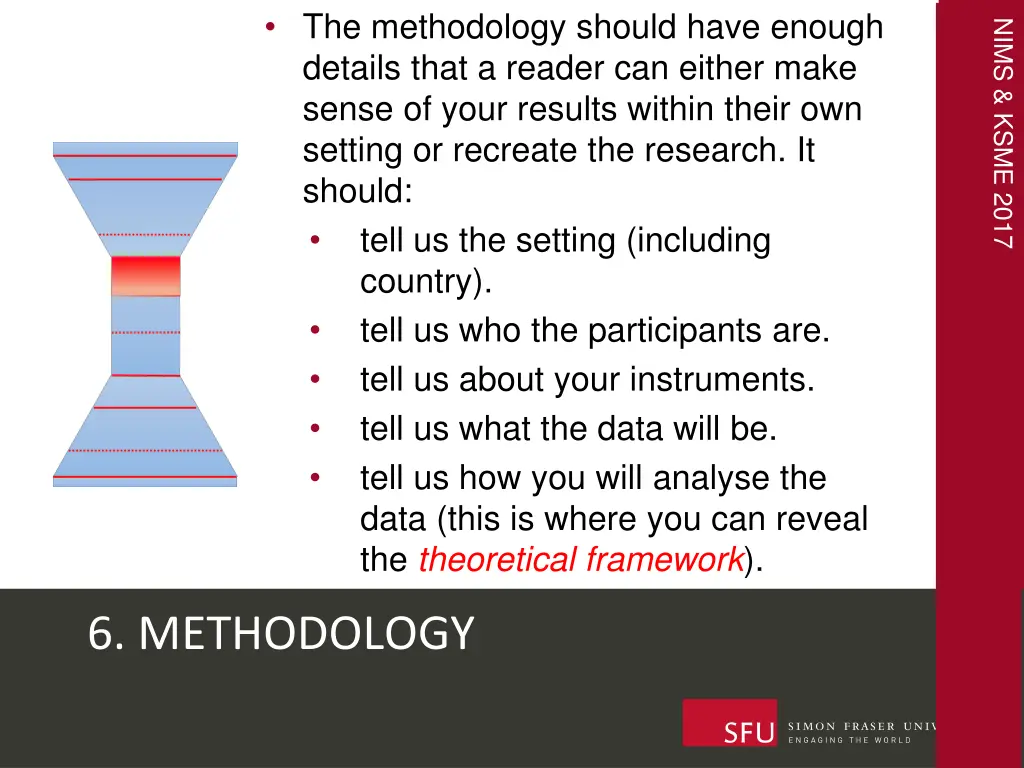 the methodology should have enough details that