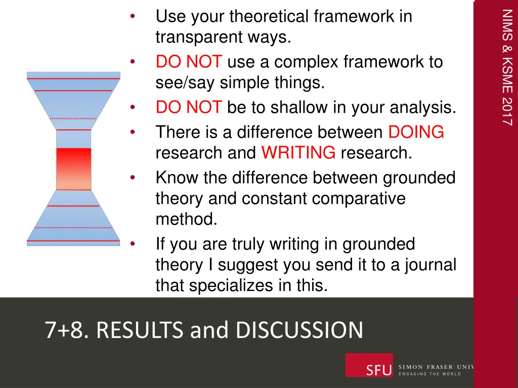 use your theoretical framework in transparent