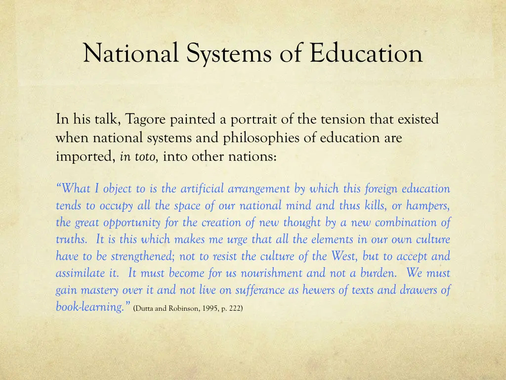 national systems of education