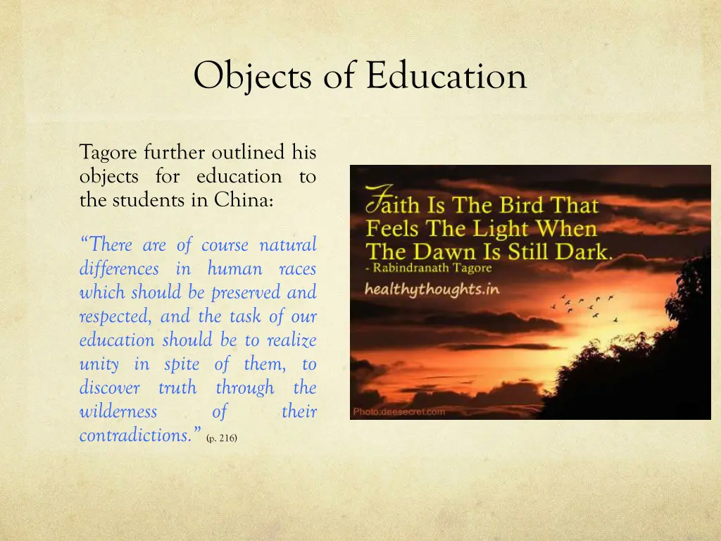 objects of education