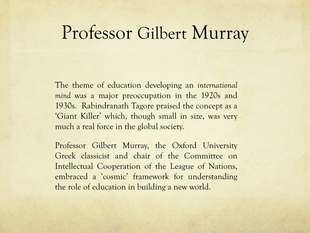 professor gilbert murray