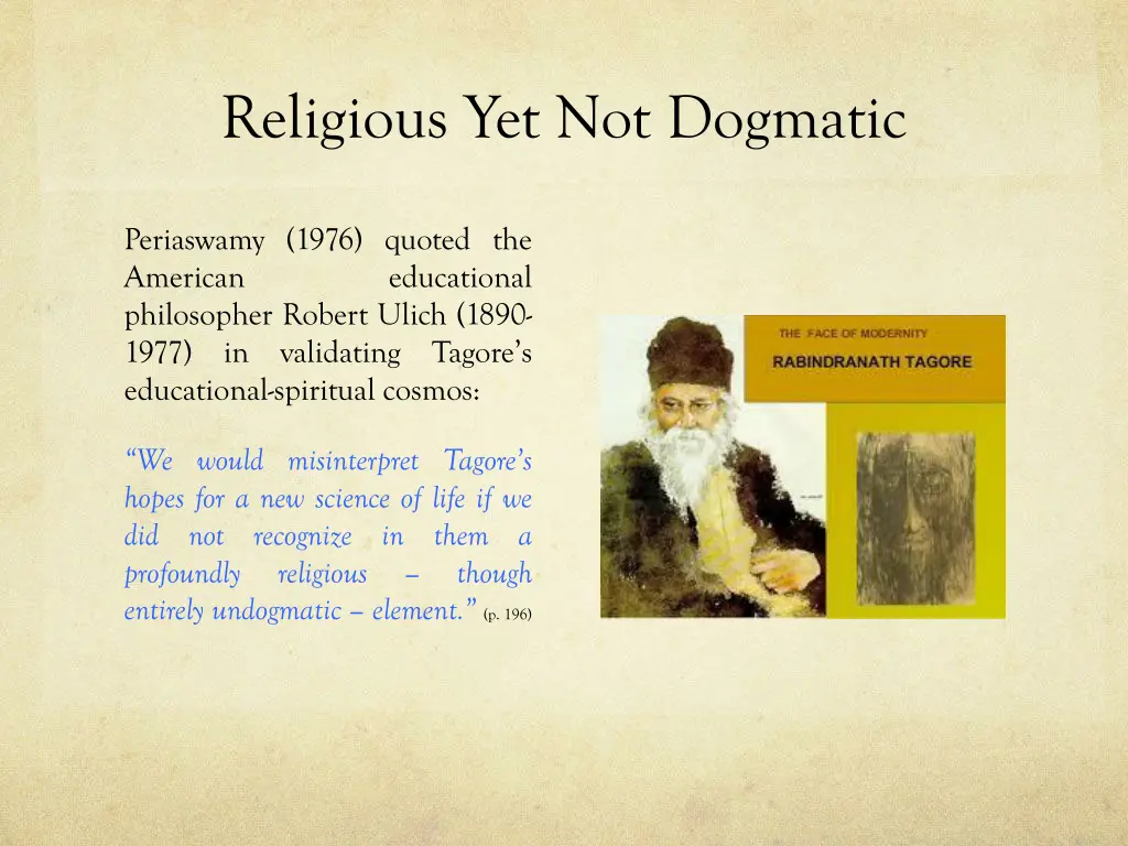 religious yet not dogmatic