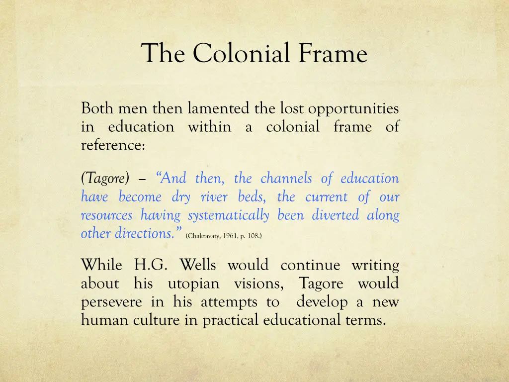 the colonial frame