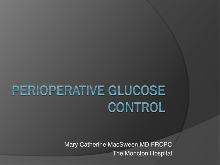 perioperative glucose perioperative glucose