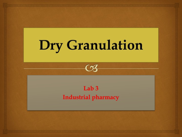 dry granulation