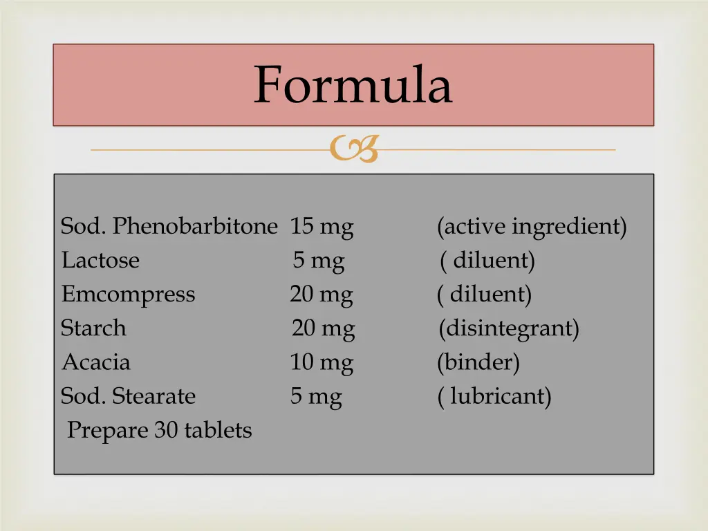 formula