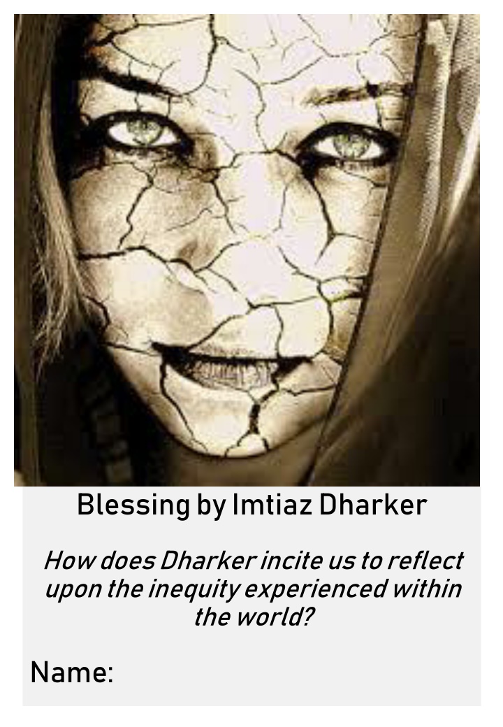 blessing by imtiaz dharker