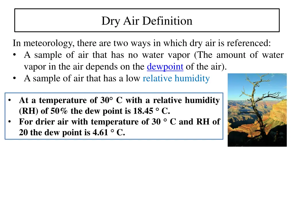 dry air definition