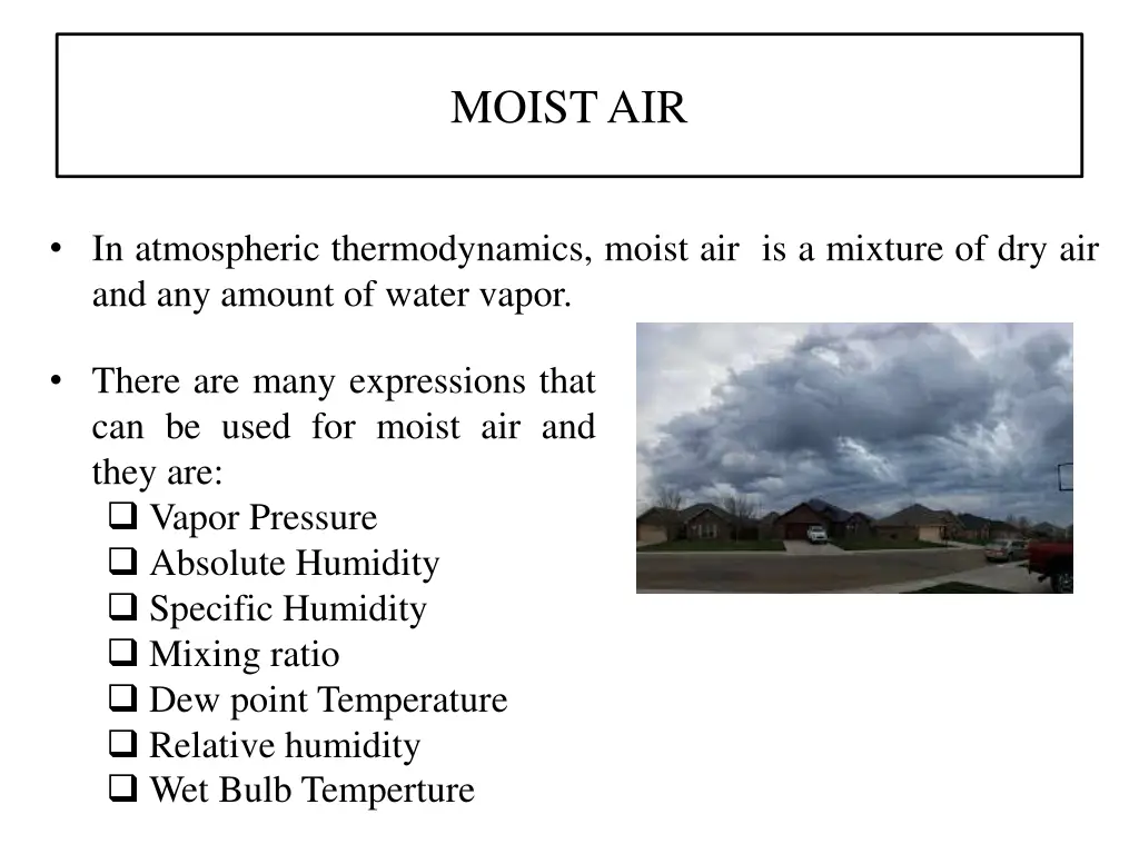 moist air