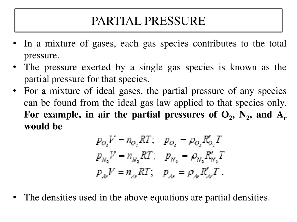 partial pressure