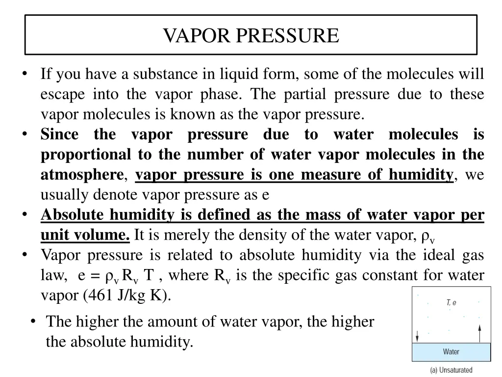 vapor pressure