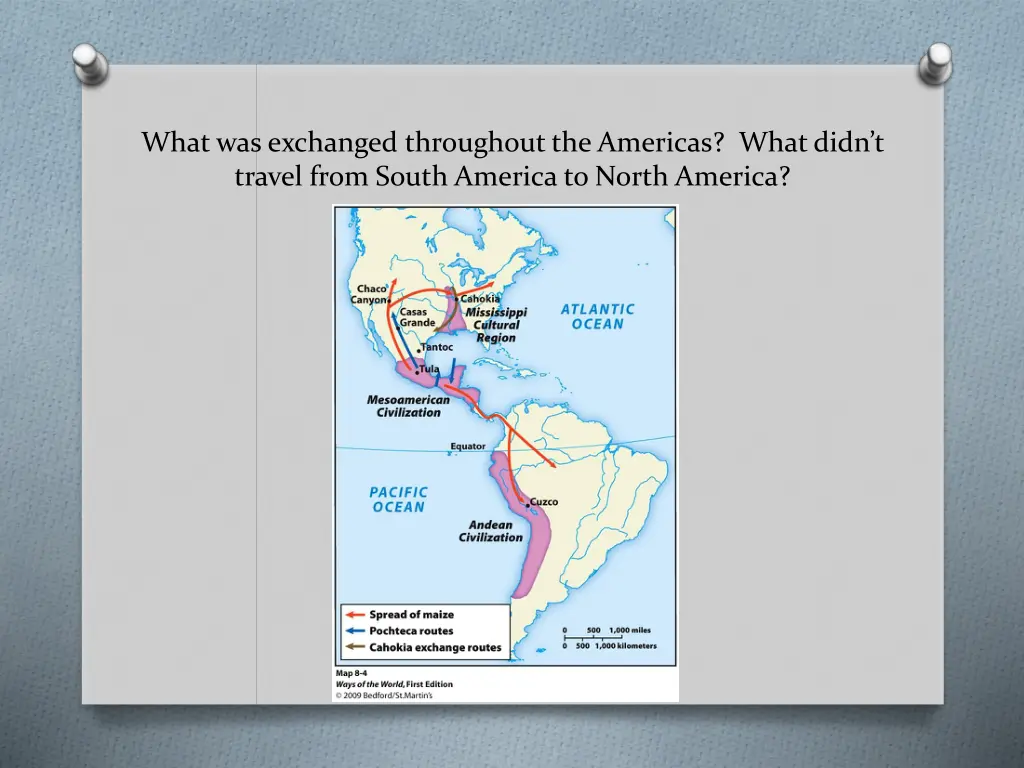 what was exchanged throughout the americas what