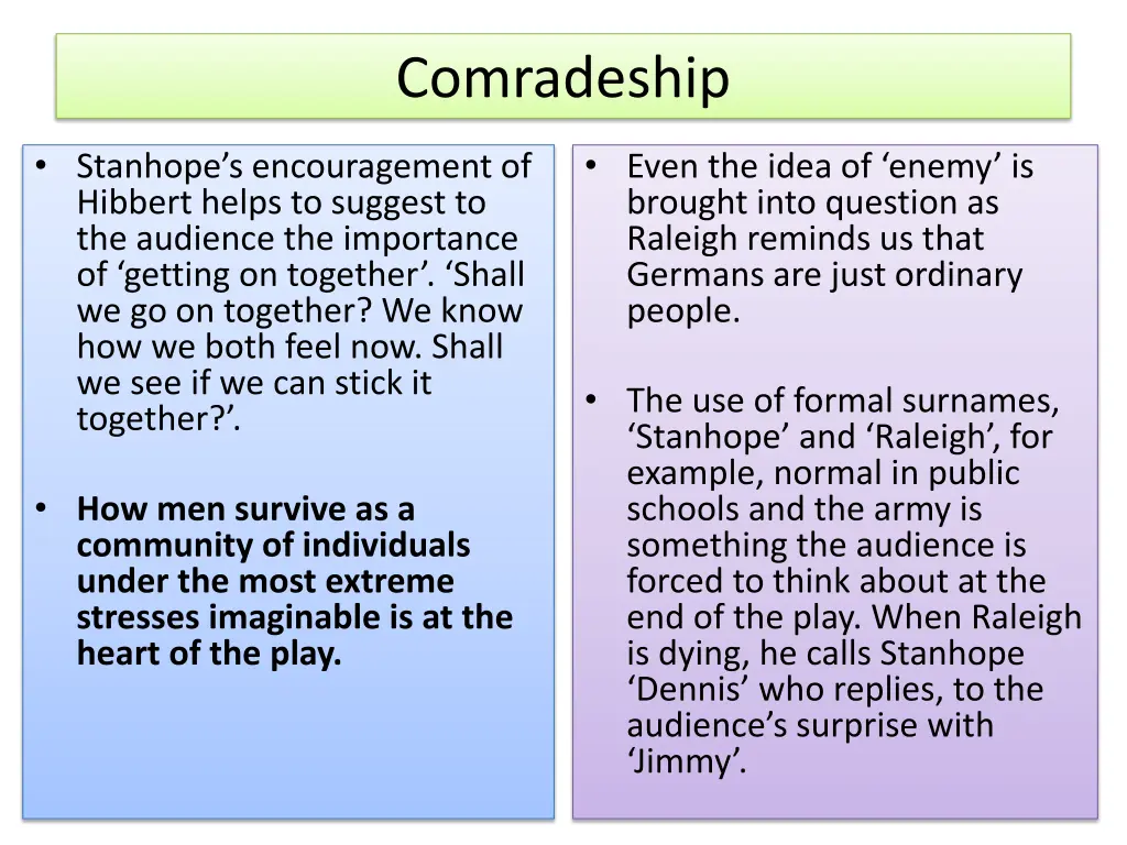 comradeship