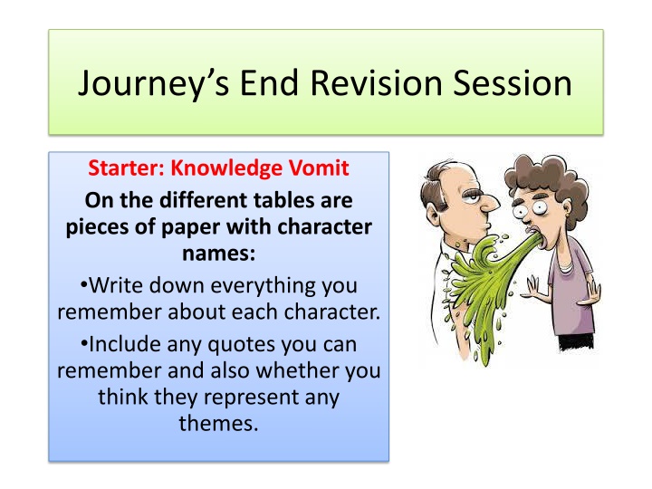 journey s end revision session