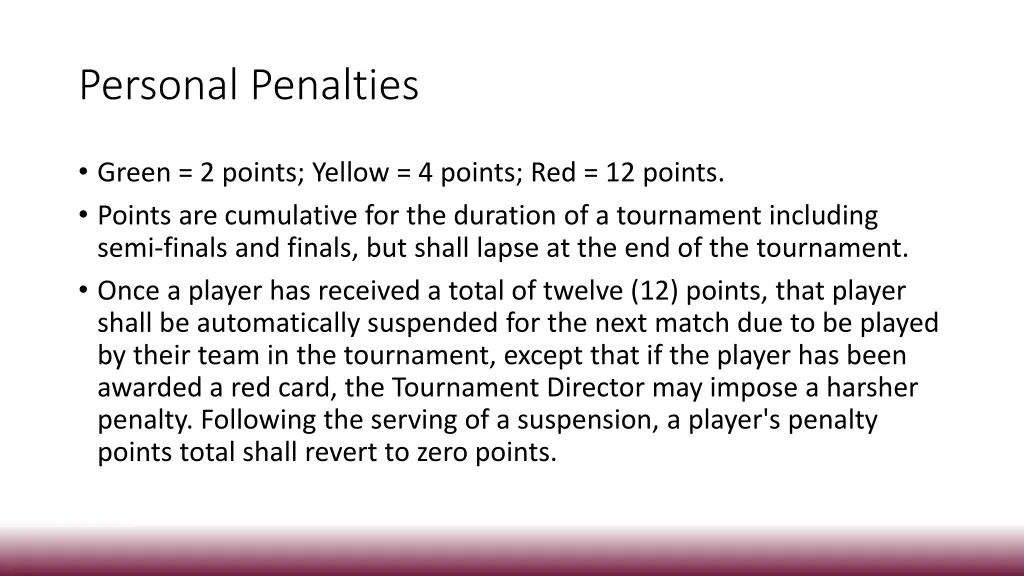 personal penalties