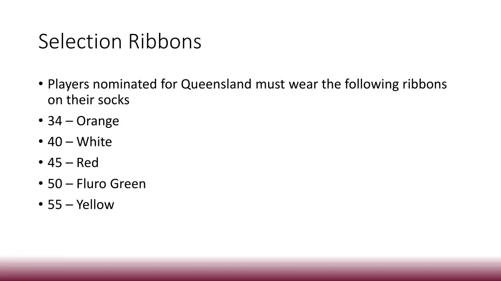 selection ribbons