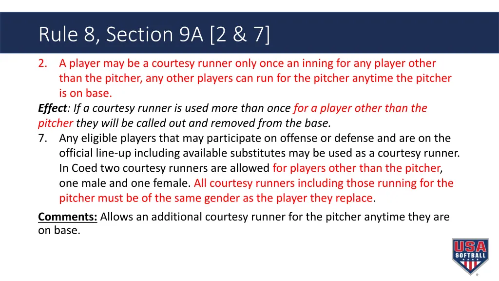 rule 8 section 9a 2 7