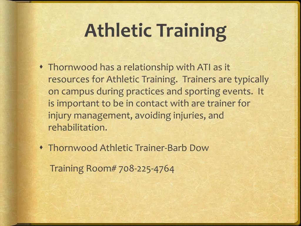 athletic training