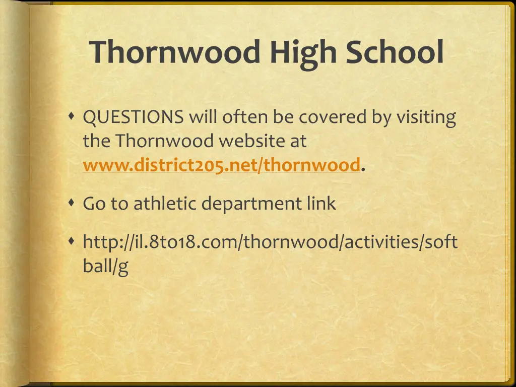 thornwood high school