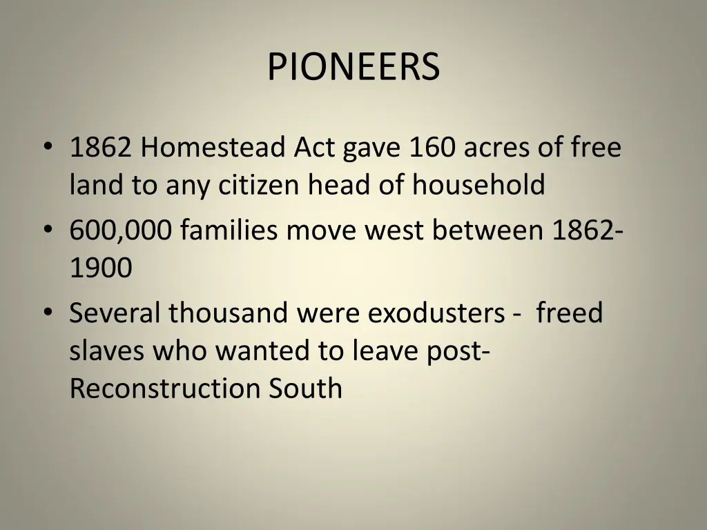 pioneers