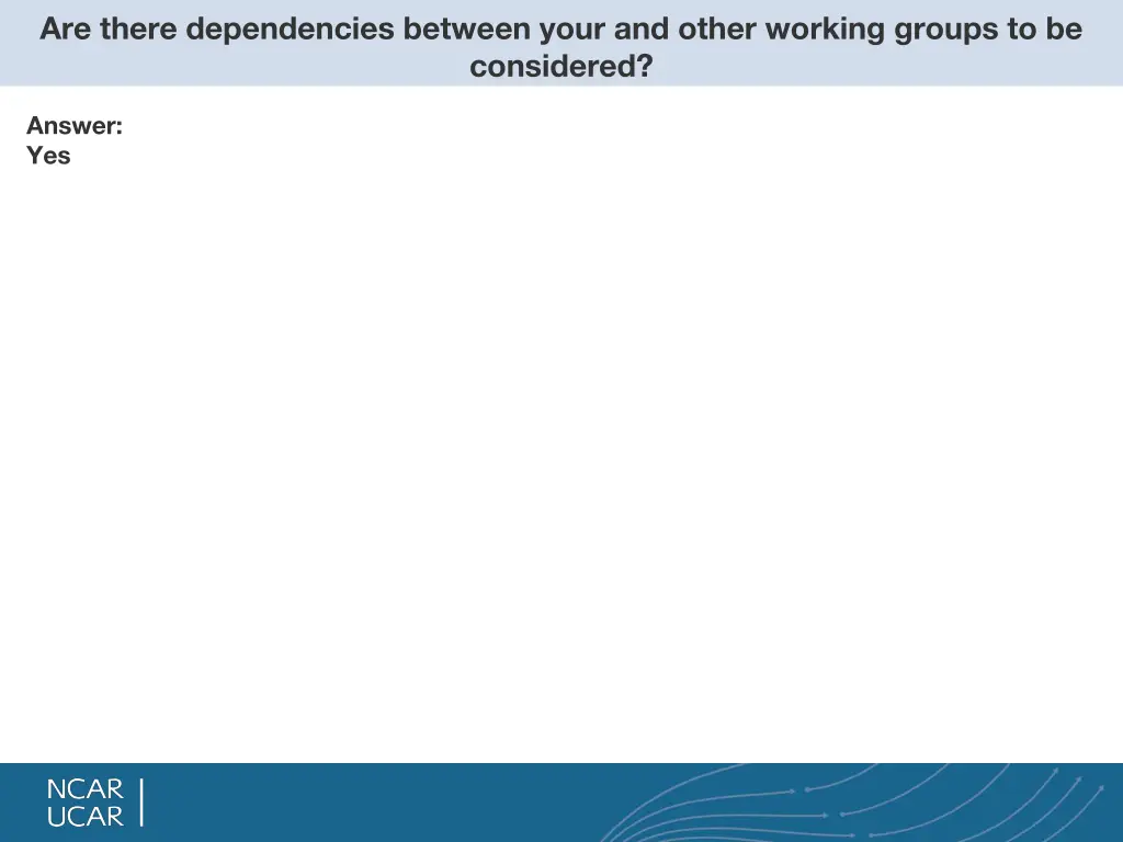 are there dependencies between your and other