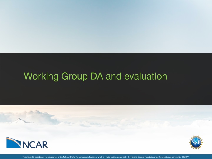 working group da and evaluation