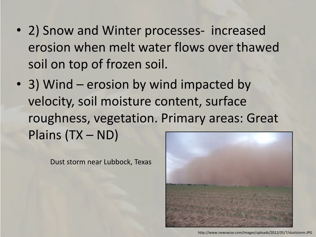 2 snow and winter processes increased erosion