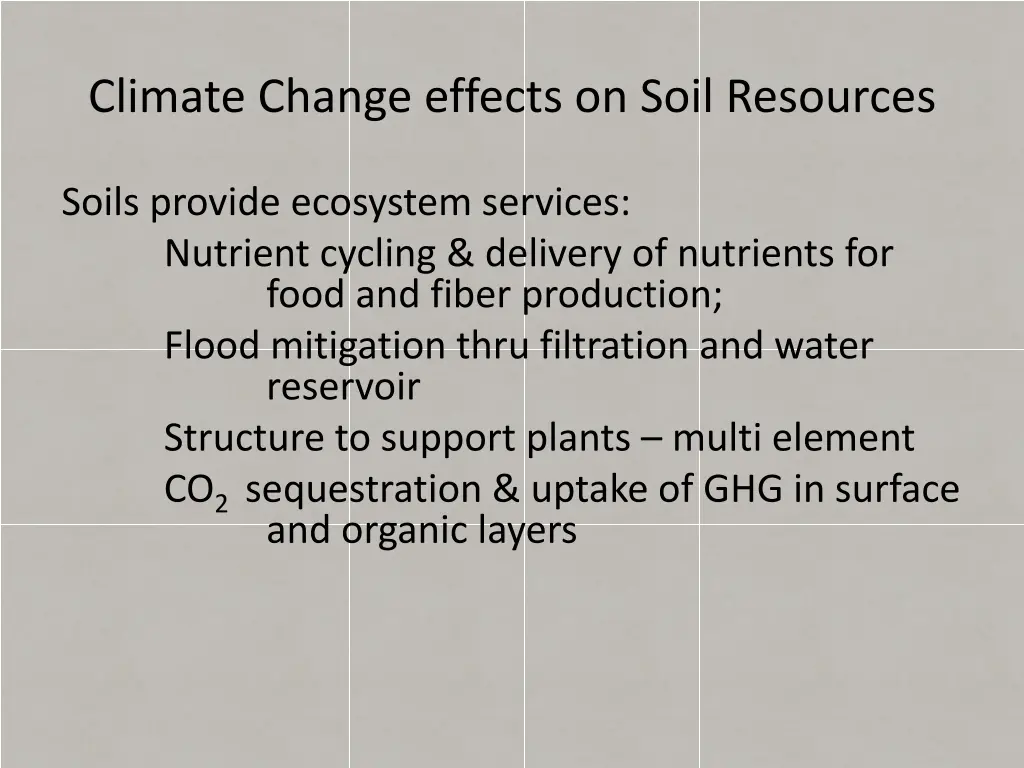 climate change effects on soil resources