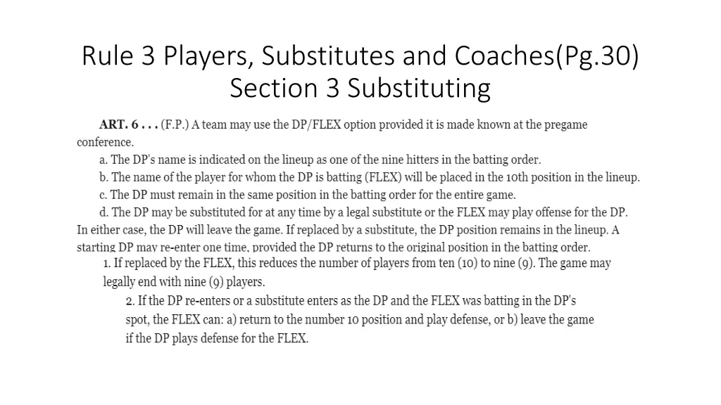 rule 3 players substitutes and coaches 12