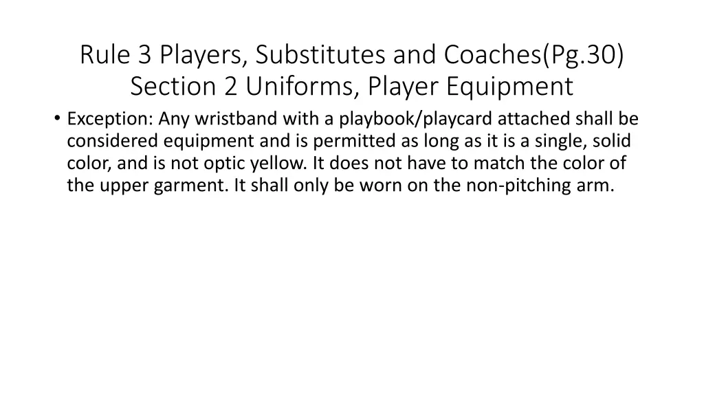 rule 3 players substitutes and coaches 5