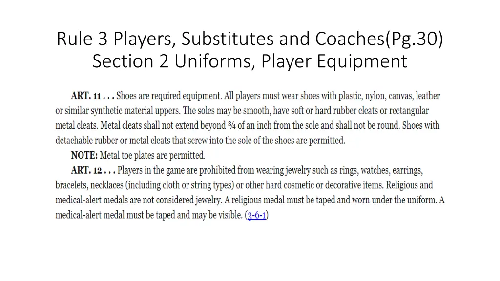 rule 3 players substitutes and coaches 8