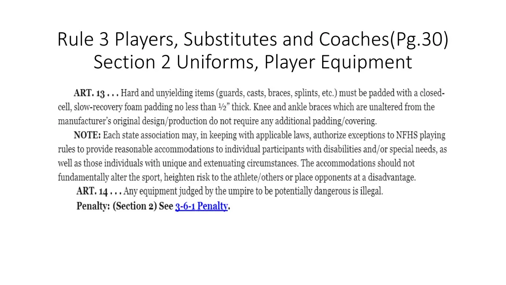 rule 3 players substitutes and coaches 9