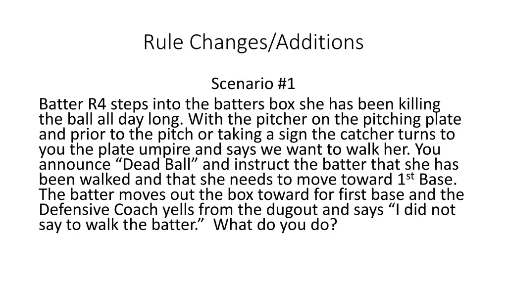 rule changes additions 2