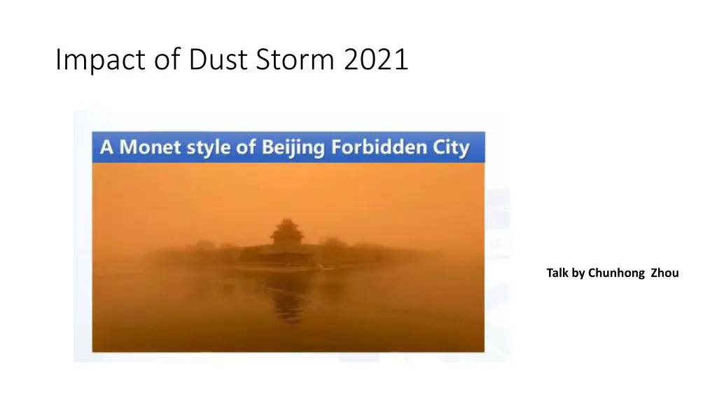 impact of dust storm 2021