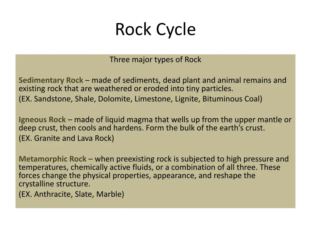 rock cycle 2