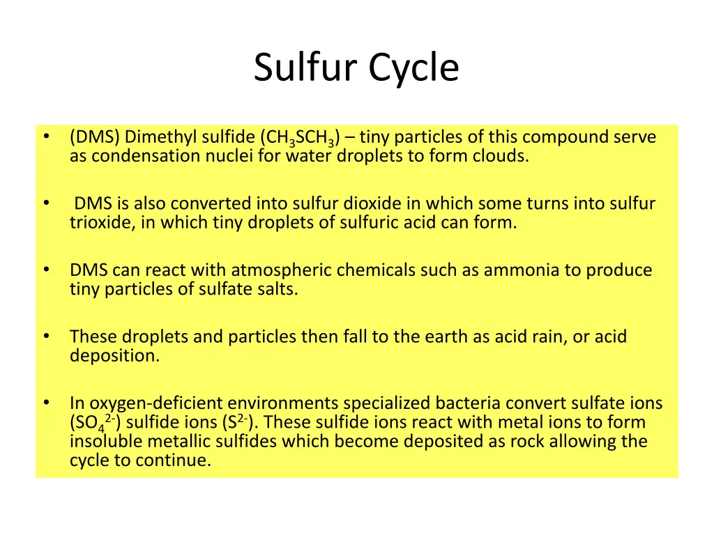 sulfur cycle 2