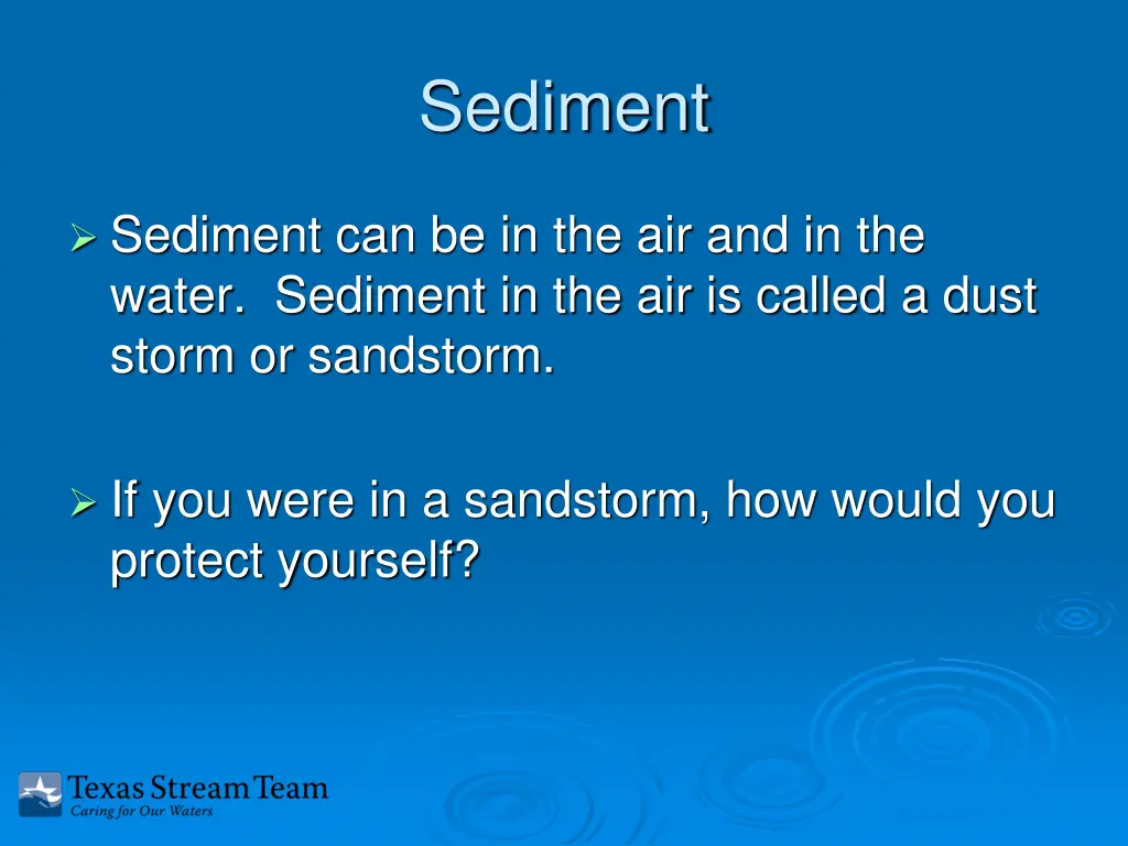 sediment