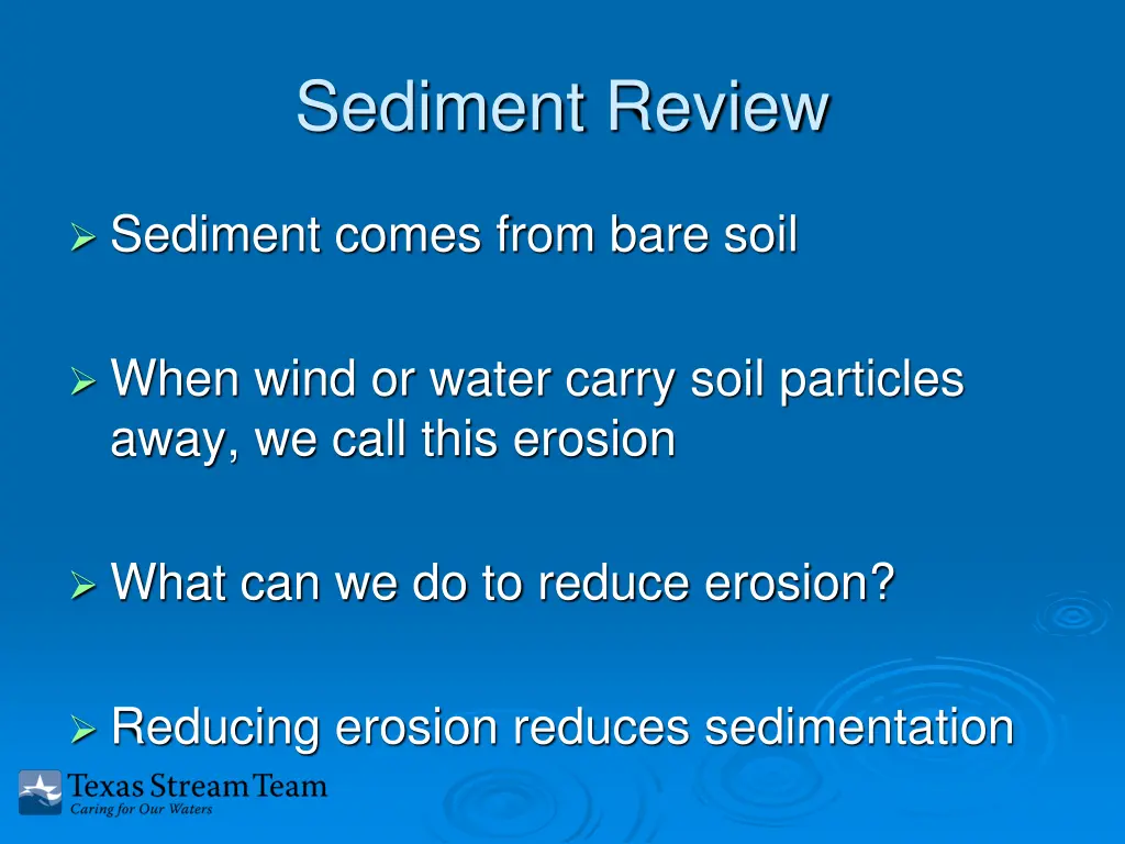 sediment review