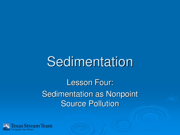 sedimentation