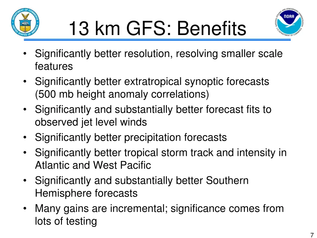 13 km gfs benefits