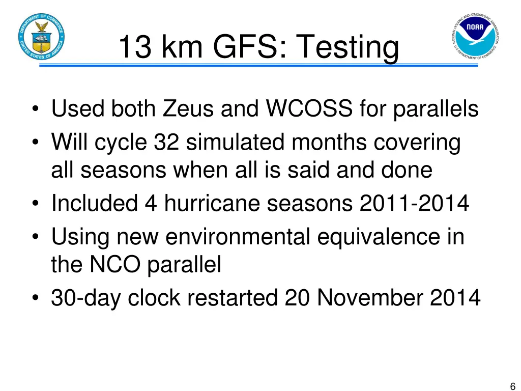 13 km gfs testing