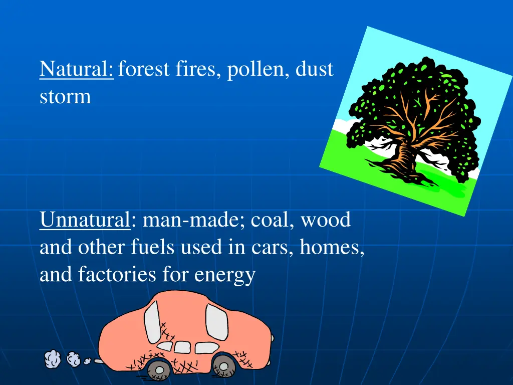 natural forest fires pollen dust storm