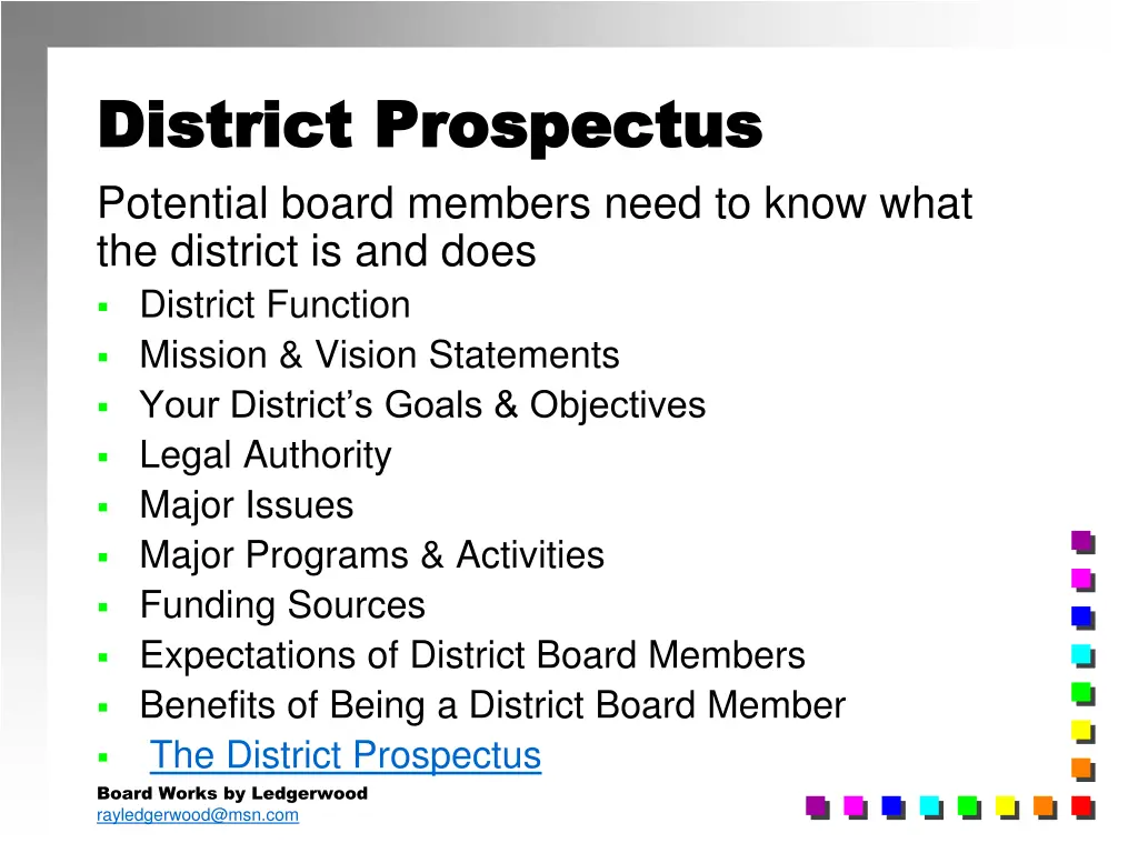 district prospectus district prospectus potential