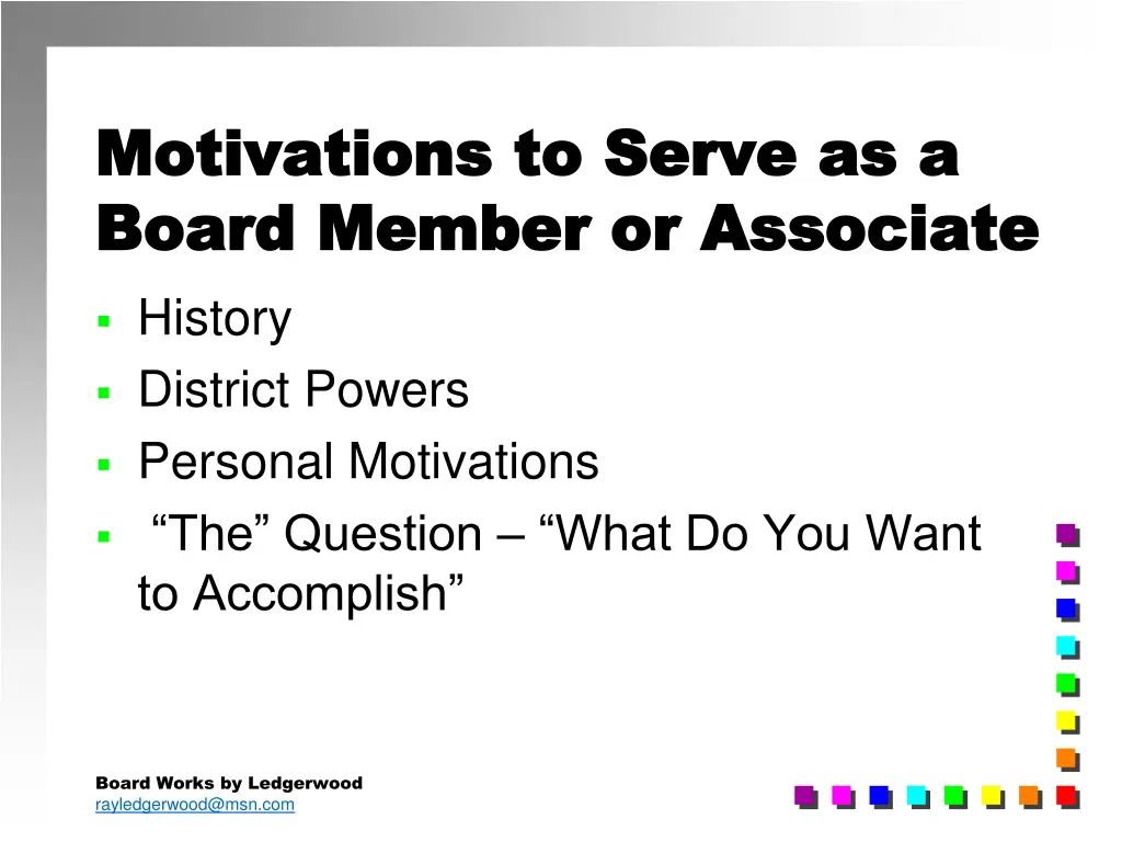 motivations to serve as a motivations to serve