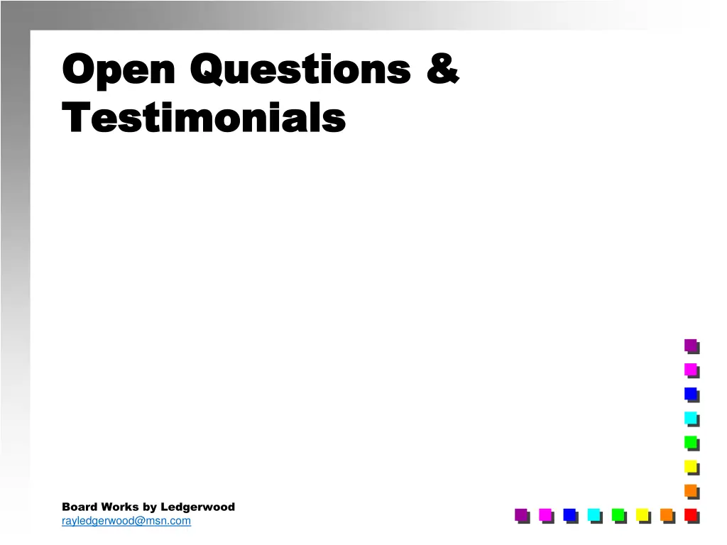 open questions open questions testimonials 1