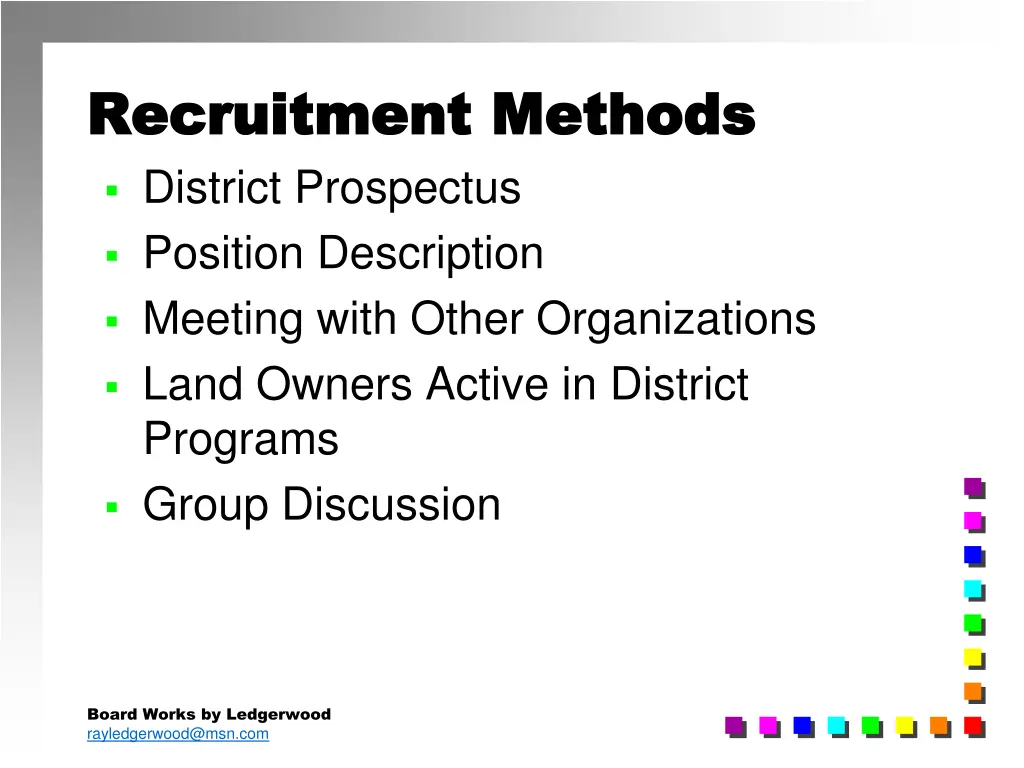 recruitment methods recruitment methods district