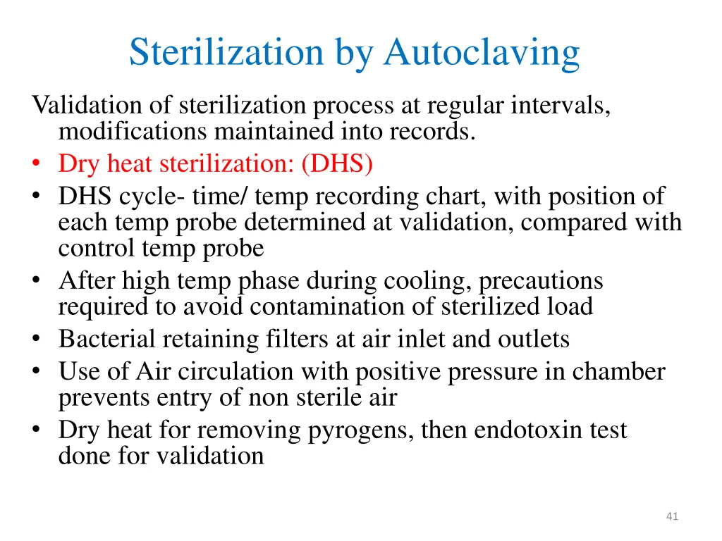 sterilization by autoclaving