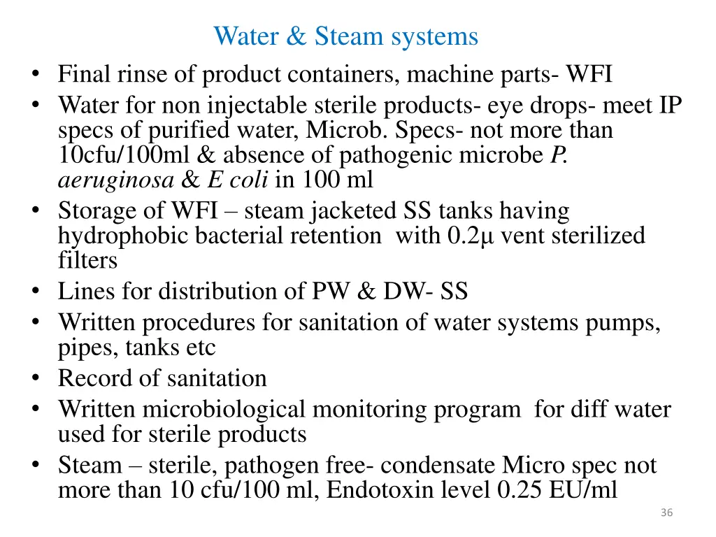 water steam systems 1